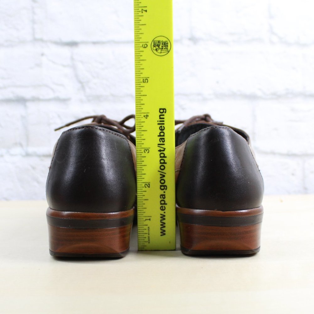NAOT Brown Black Leather Kedma Lace Up Oxfords Shoes Size 39 / 8 - Picture 8 of 9